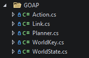 C# files for implementing GOAP in Unity